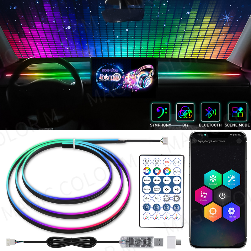 Interior Design Icon - Vegetting 140cm luzes ambientais do carro