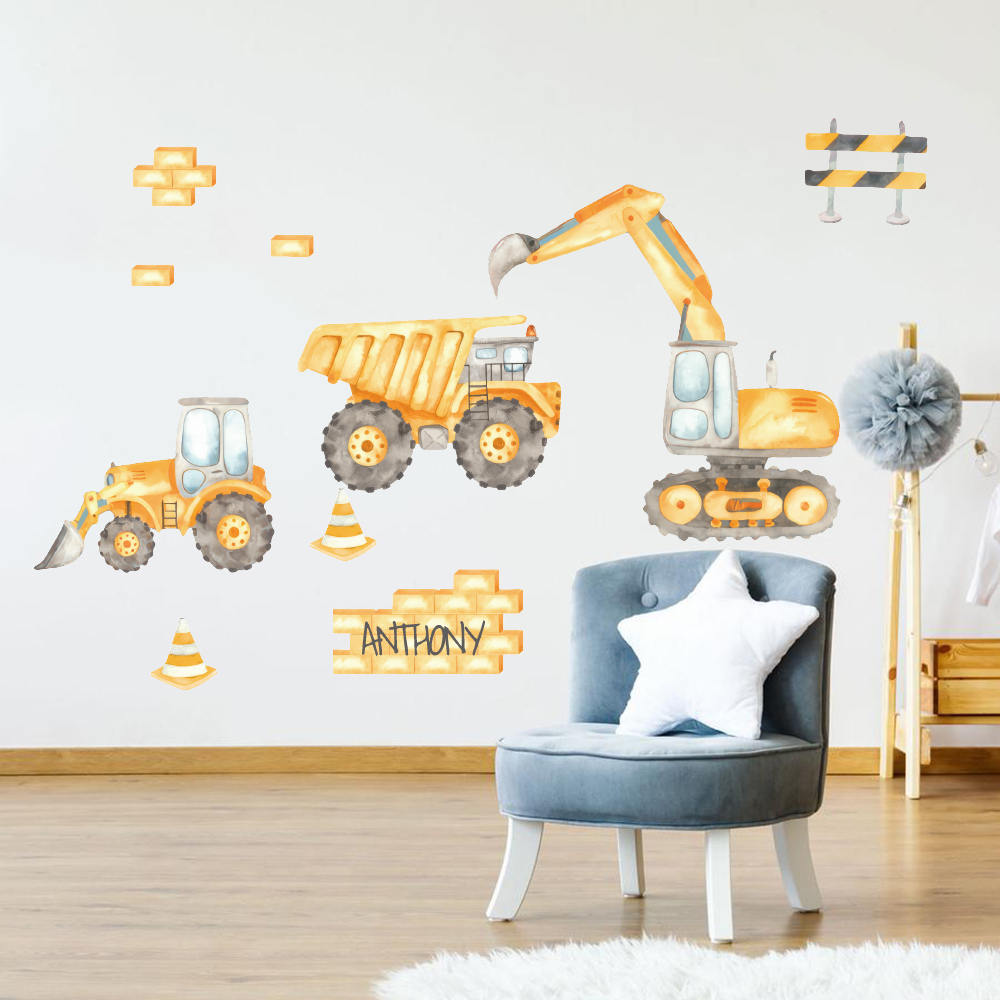 Interior Design Magazine - Nome personalizado consturction guindaste escavadeira caminhão