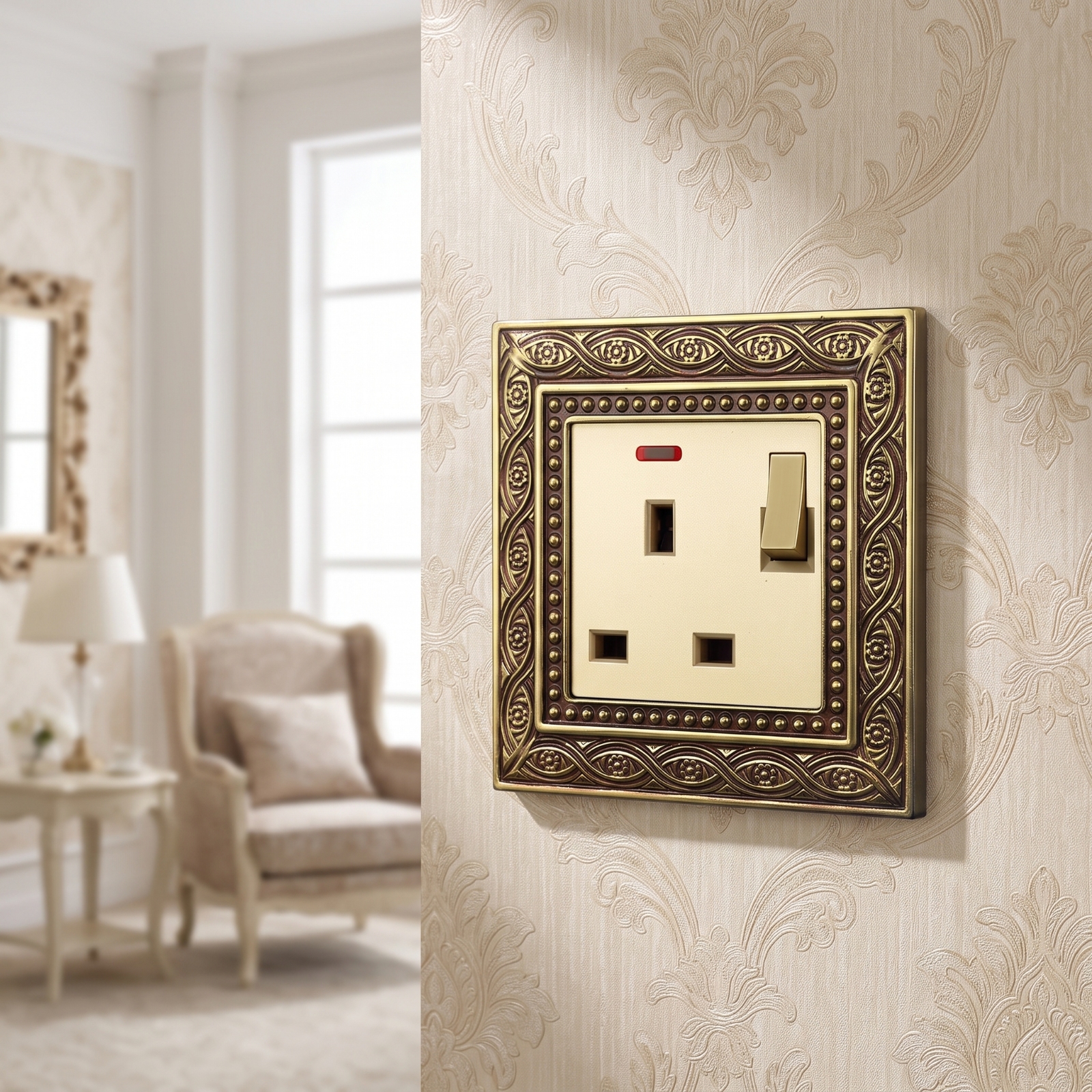 Interior Design Uk - Tomada de Parede 13A Estilo Antigo,