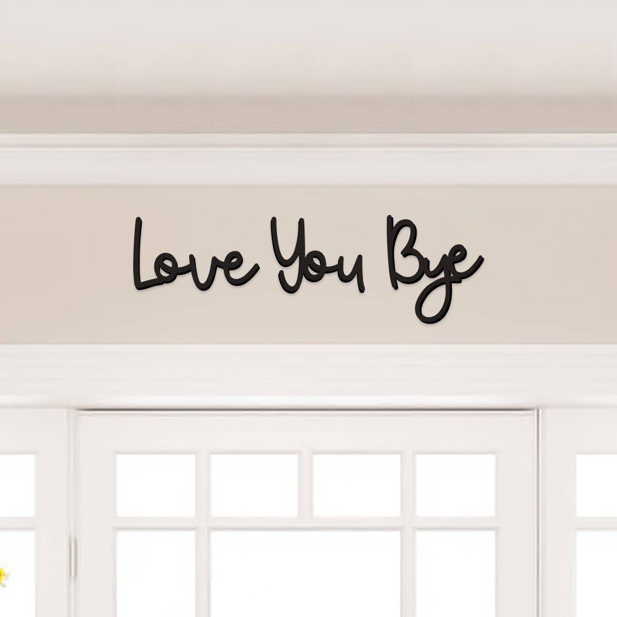 Interior Design Quotes - Love You Bye Sinal de madeira