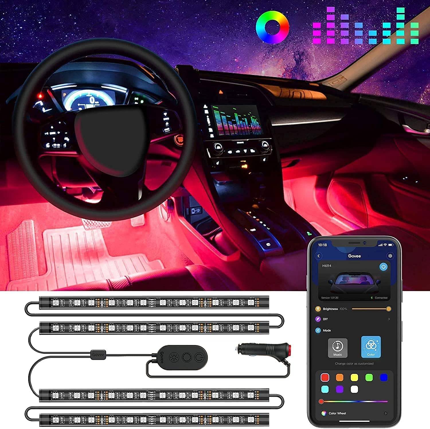 Interior Design Apps - Luzes LED para Carro, Luzes Internas