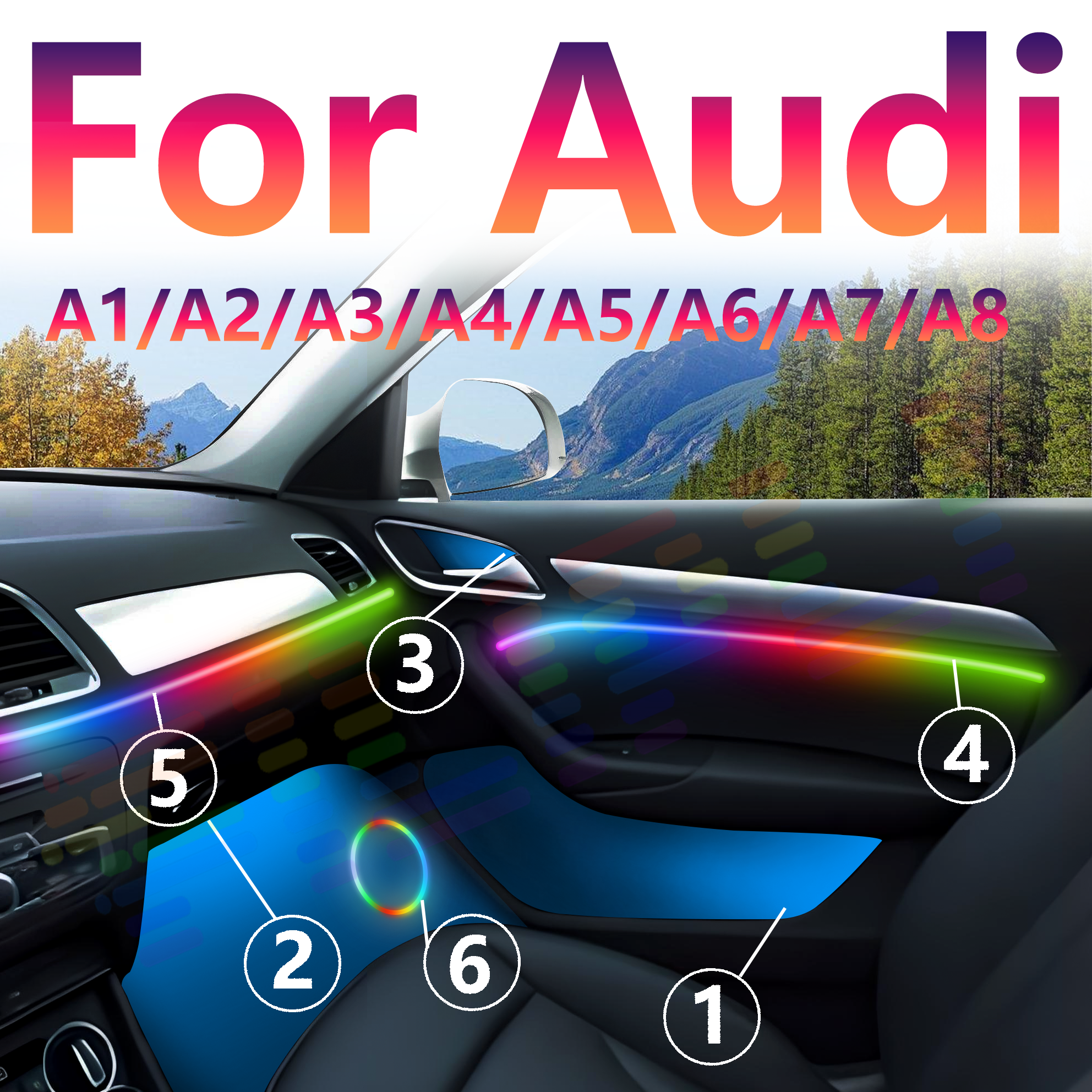 Interior Design Apps - Luz LED Interior para Audi A1