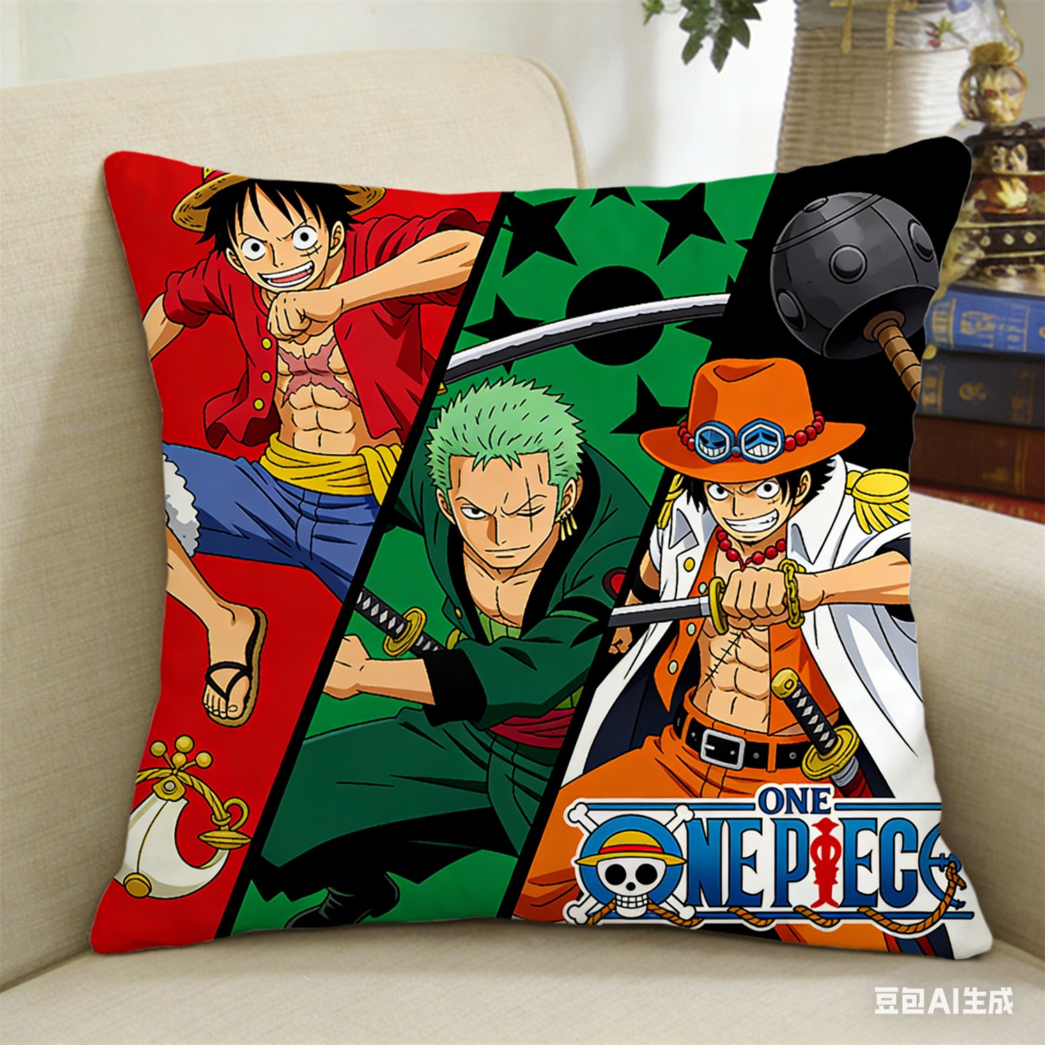 Interior Design Home Decor - Capa de almofada decorativa estilo anime,