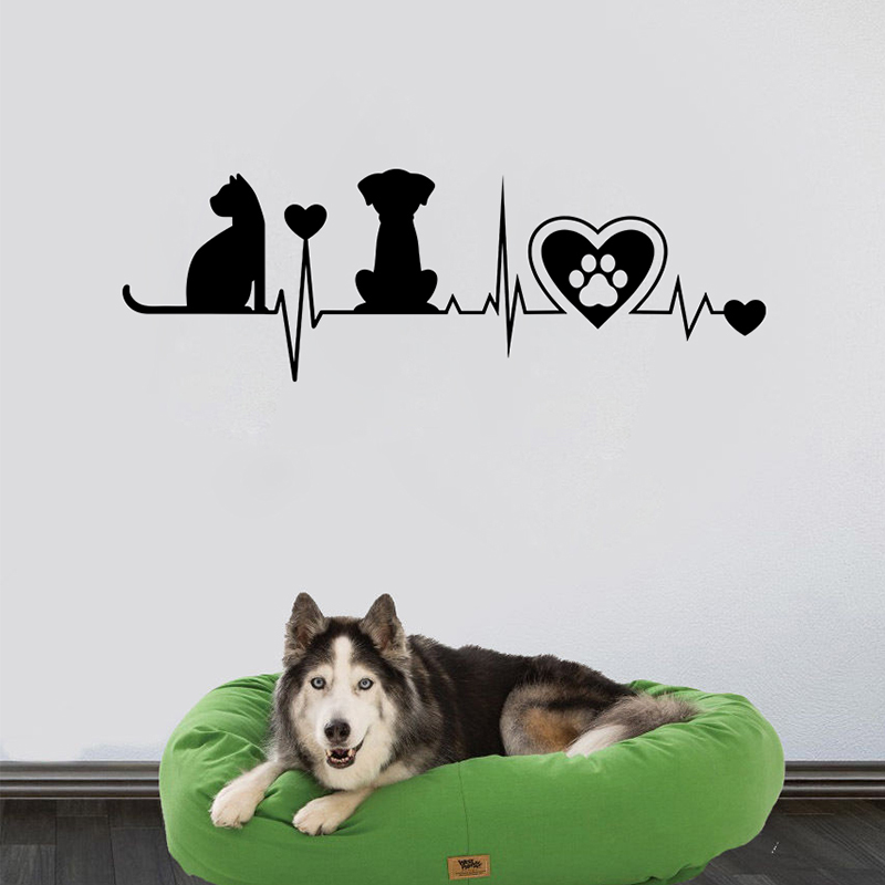 Interior Design Magazine - Cão e gato silhueta batimento cardíaco