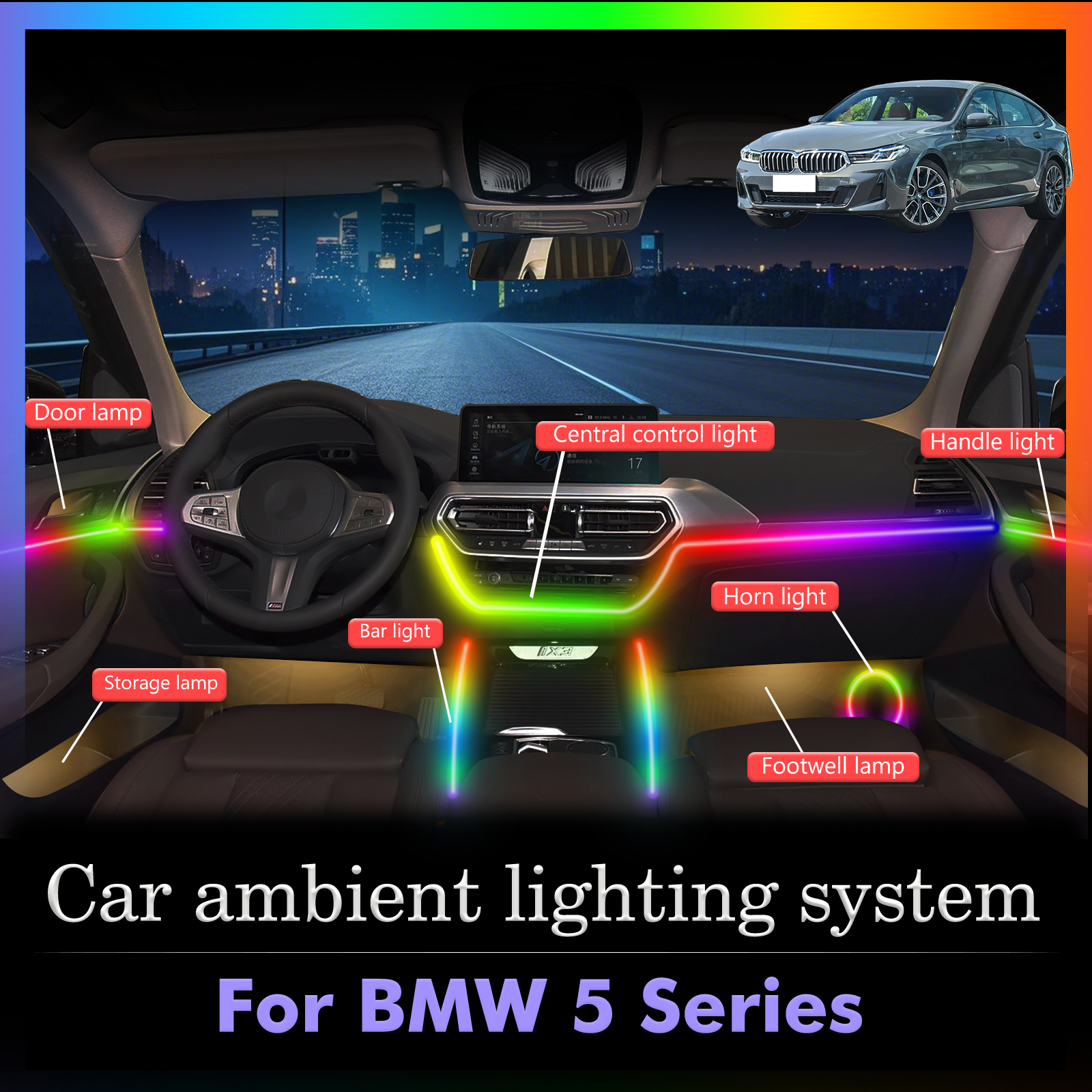 Interior Design Apps - Iluminação Ambiente LED Exclusiva para Carros