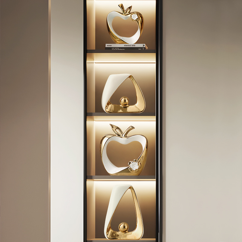 Interior Design Home Decor - Oco Dourado Artesanato Cerâmico para Foyer,