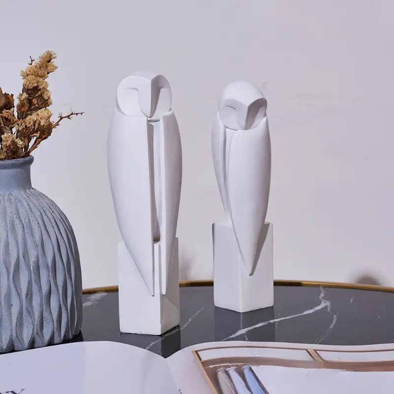 Interior Design Home Decor - Minimalista coruja estátua escultura animal estatuetas