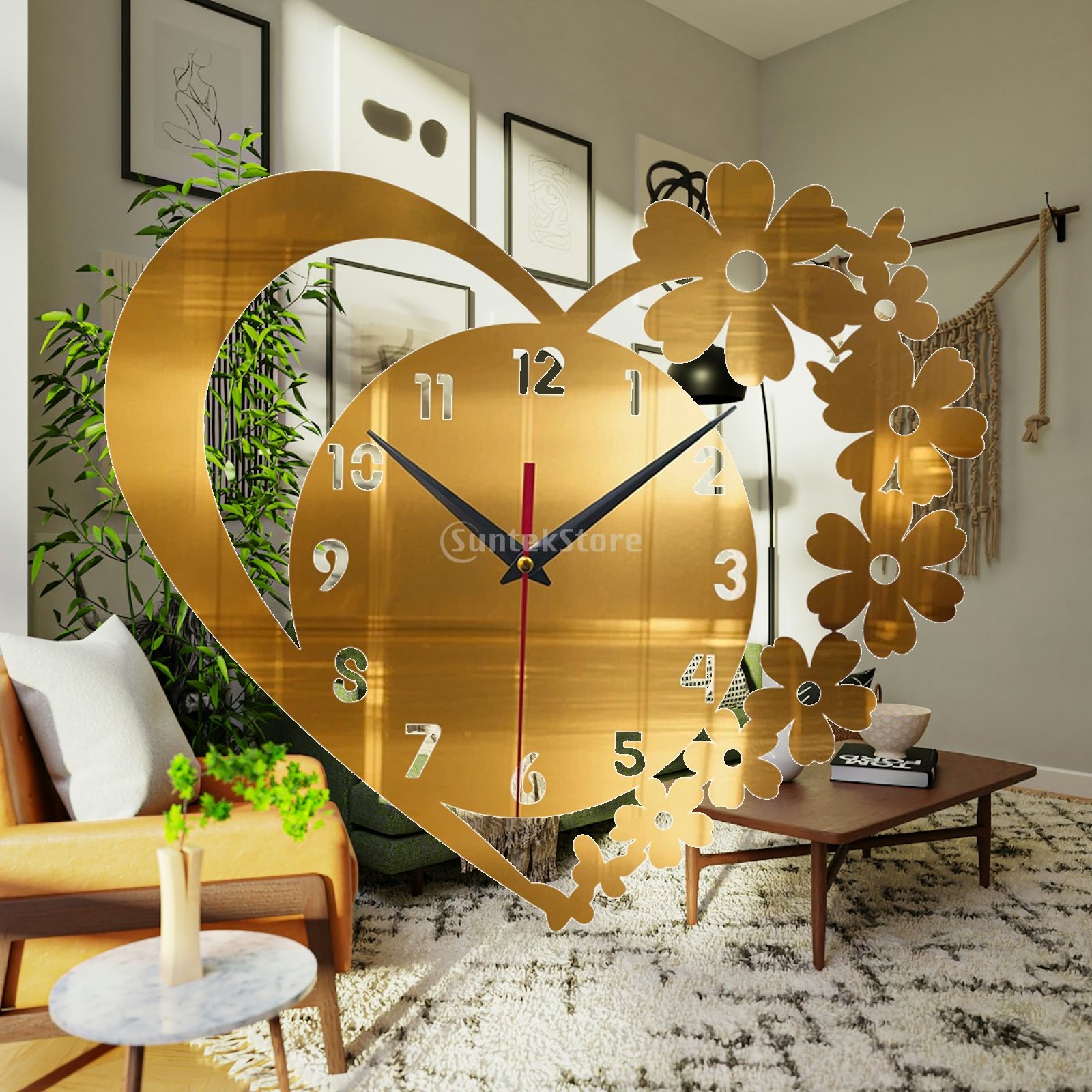 Interior Design Quiet Luxury - Relógio de Parede Silencioso de Luxo