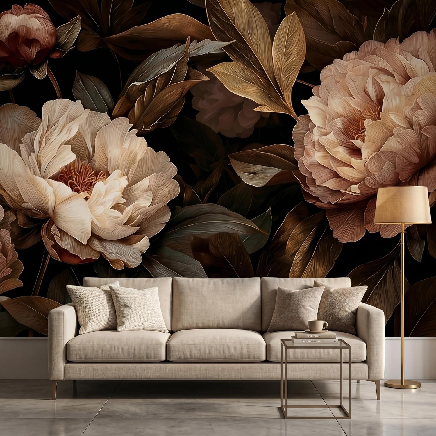 Tapeçaria Floral Elegante de P - Interior Design Home Decor avaliação e preço