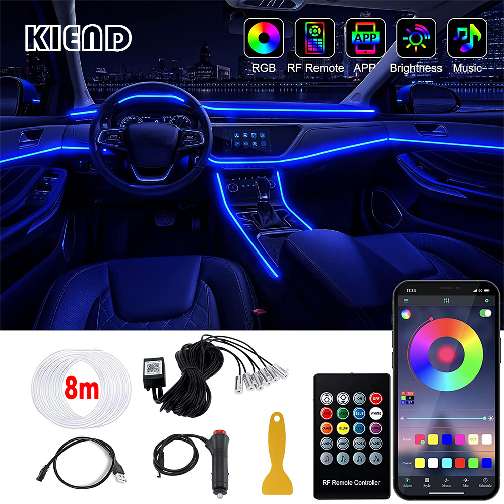LED Car Interior Ambient Strip - Interior Design Icon avaliação e preço