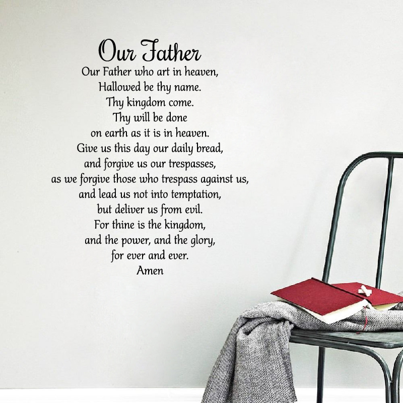 Decalque de oração do nosso pa - Interior Design Quotes avaliação e preço