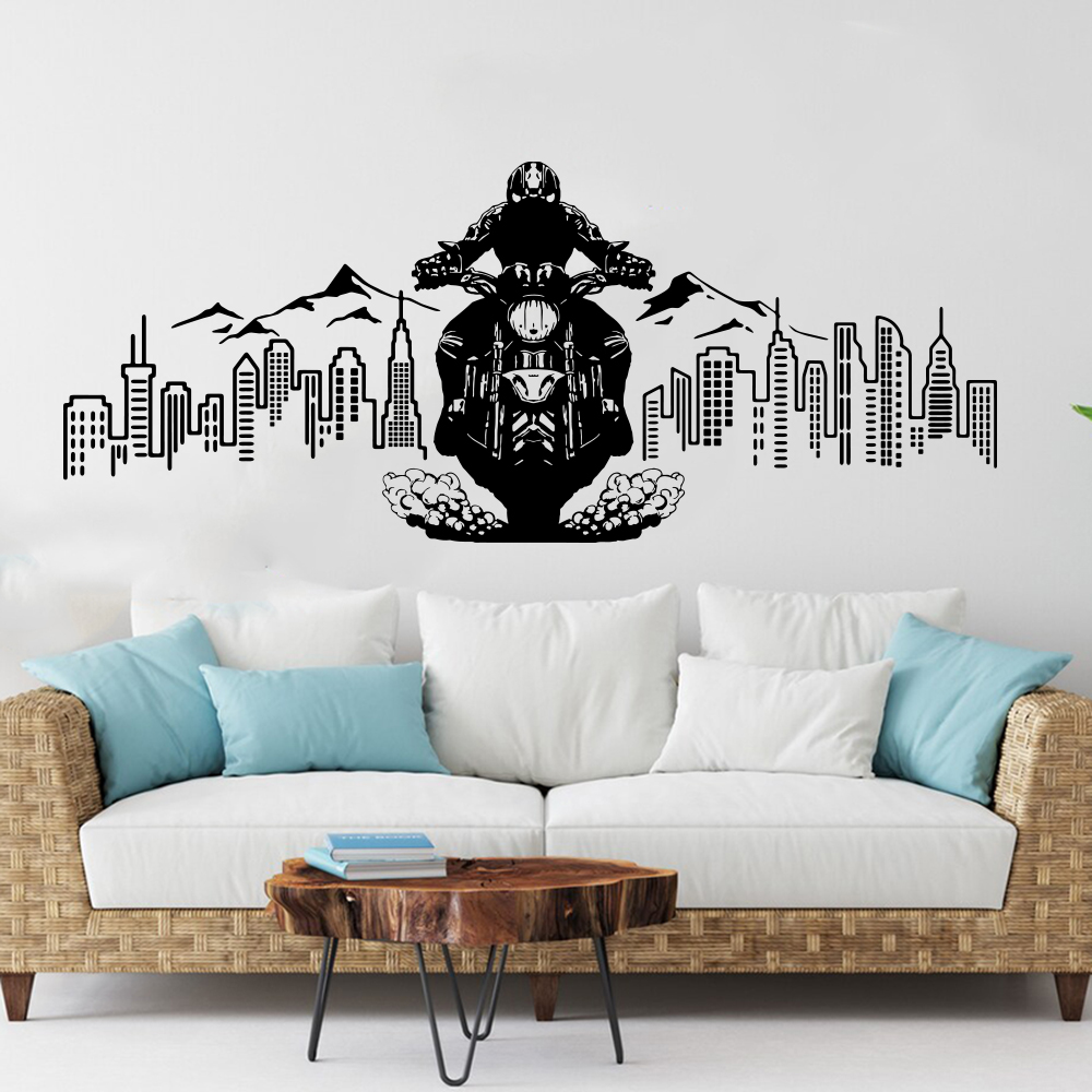 Cidade skyline motocicleta ave - Interior Design Magazine avaliação e preço