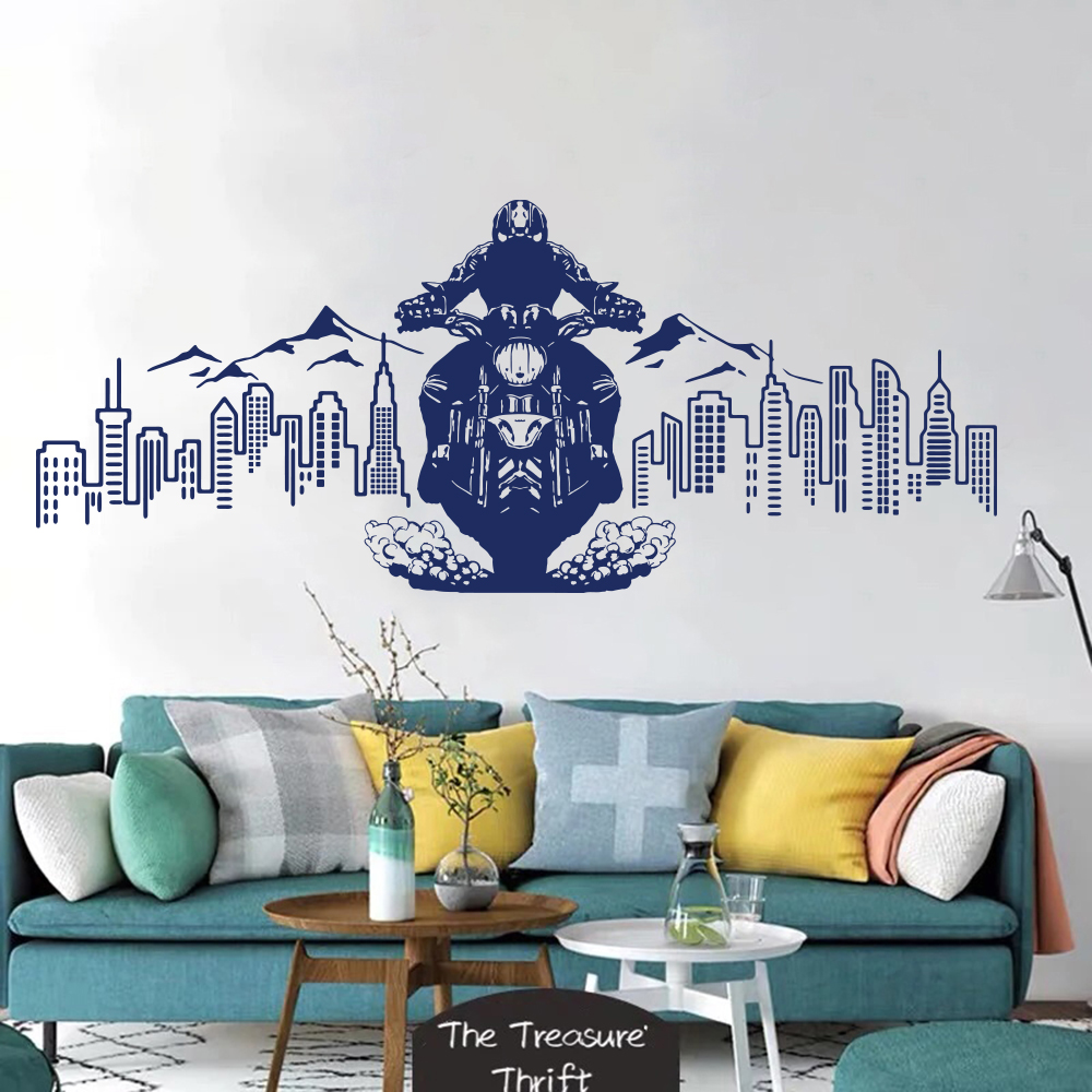 Cidade skyline motocicleta ave - Interior Design Magazine avaliação e preço