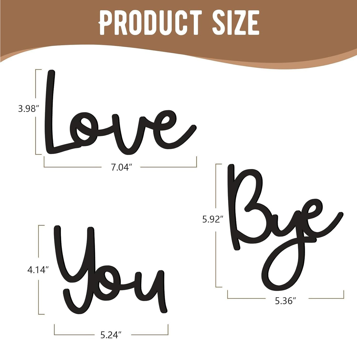 Love You Bye Sinal de madeira  - Interior Design Quotes avaliação e preço