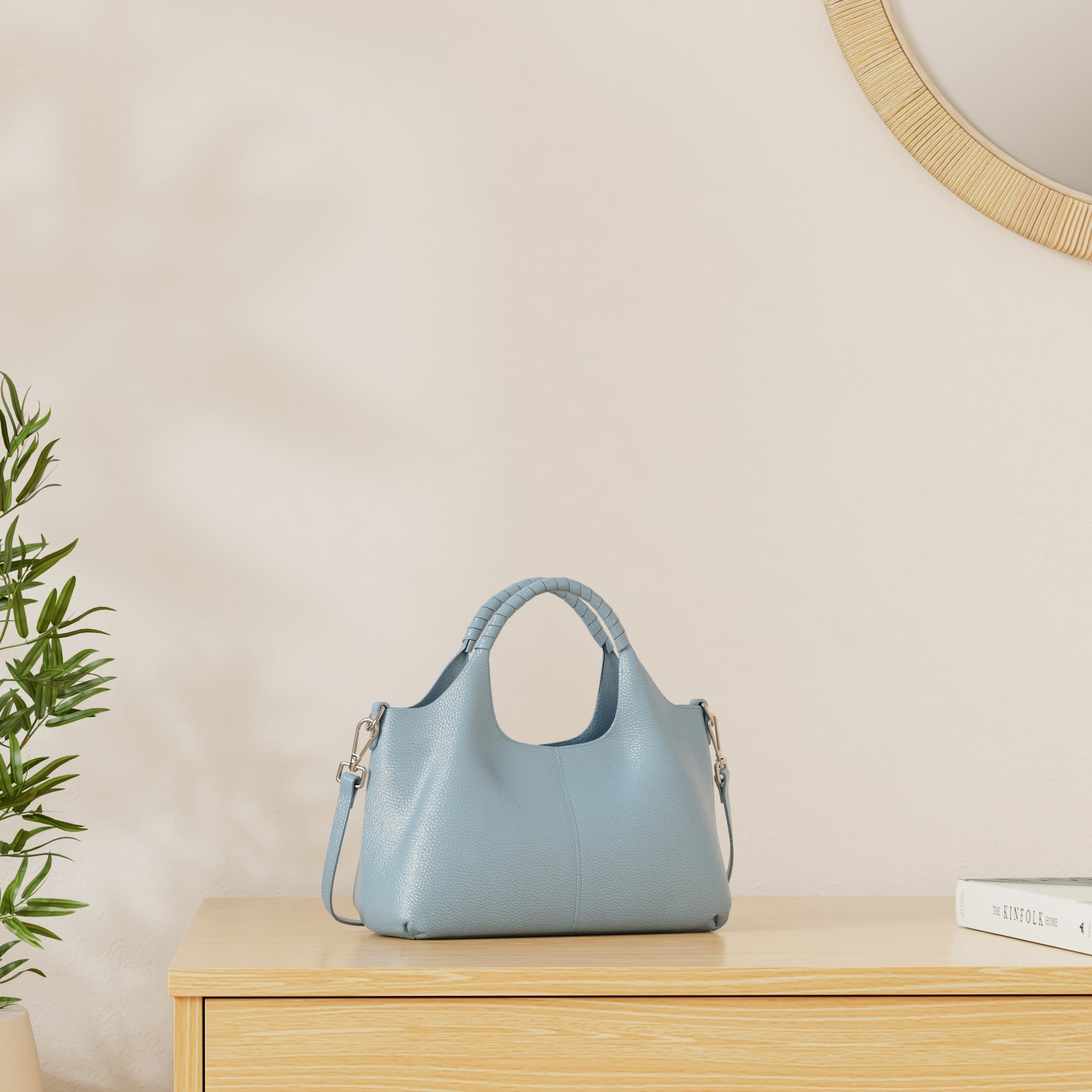Bolsas de Ombro em Couro Legít - Interior Design Quiet Luxury avaliação e preço
