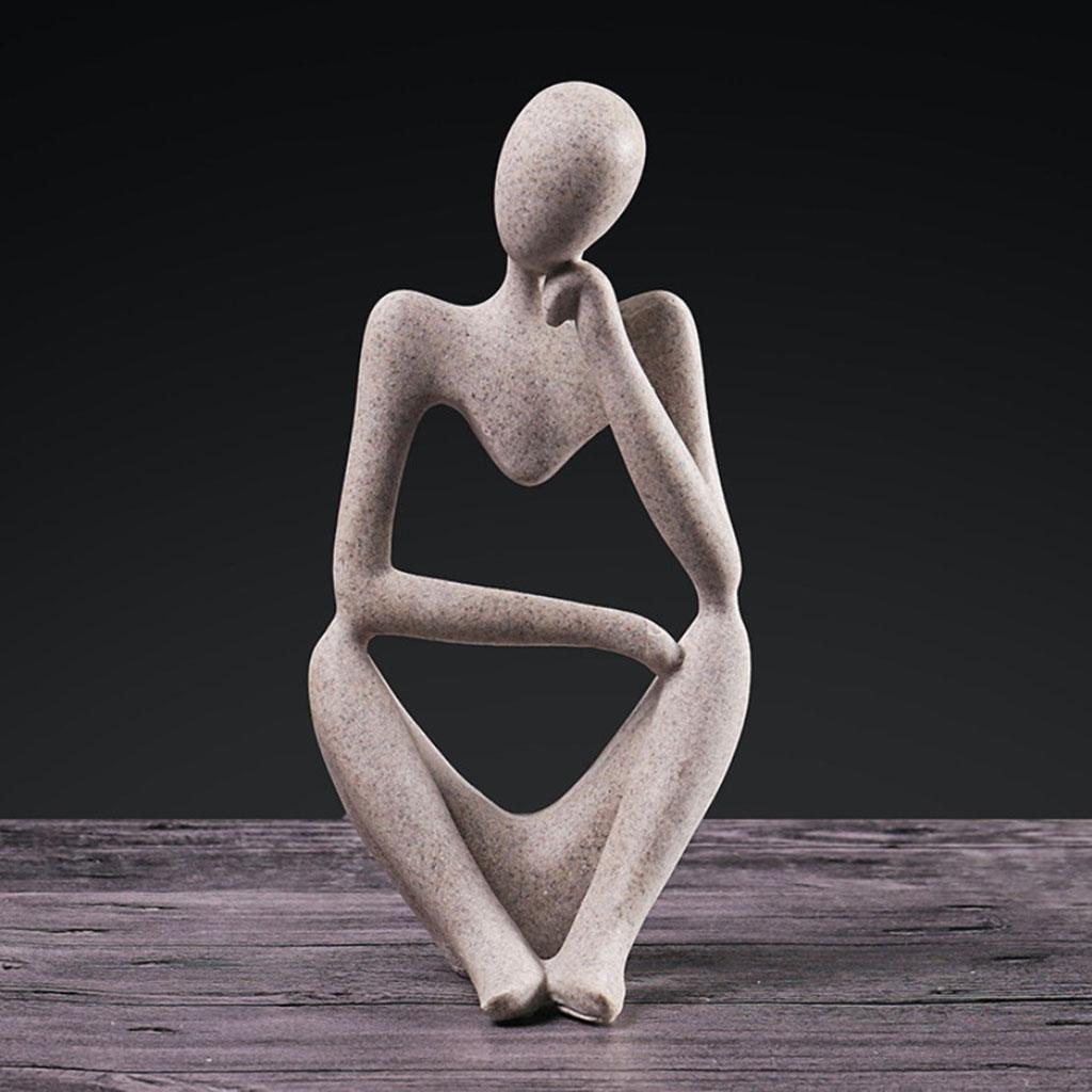 Estátua de pensador abstrato n - Interior Design Home Decor avaliação e preço